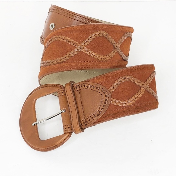 Another line Brown leather/suede belt - Picture 2 of 13